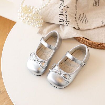 Girls' Princess Black Leather Shoes 2026 Autumn New Fashion Stage Shoes for Little Girls, Soft-Soled Single Shoes for Young Children — 3