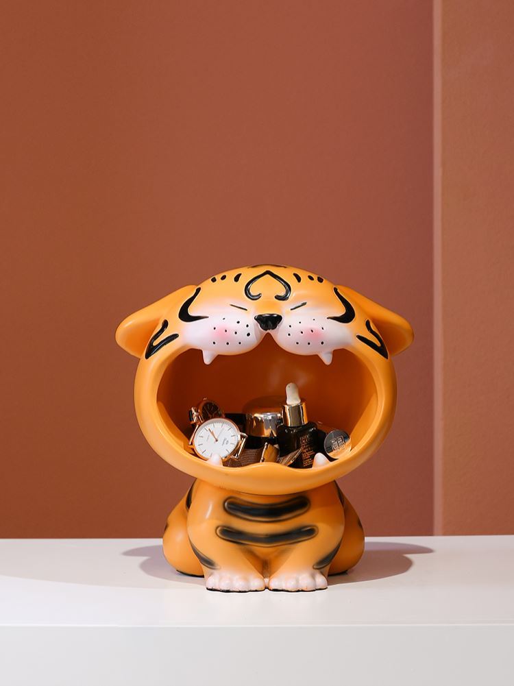 Tiger Year Pendulum Pieces Mascot New Year Decorations 2022 Decorative Scenes Arranged Deposit Money Pot Tabletop Swing Accessories