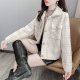 Wool jacket women's 2022 autumn and winter all-match western-style plaid short section age-reducing fashion small casual tops