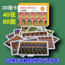 Three-dimensional picture training card to improve concentration attention memory whole brain vision 3D training card