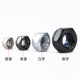 Galvanized nylon anti-loosening self-locking nut black nickel-plated anti-slip locking hexagonal screw cap M2M2.5M3M4M5-M16