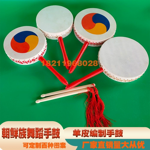 Детский бубен для школьников, ручка, плетеные барабаны из овчины