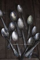 Group E Vintage Antique Vintage Antique Silver Plated Tableware Knife and Fork (2 store props)