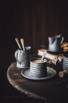 Handle iron Cup wrought iron vase small milk jug retro industrial Still Life food shooting (second store prop shop)