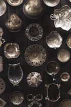 Copper plate fancy fixture Western Ocean old antique food still life photography props (two store props)