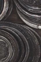 Silver Silver Simple Disk Vintage Vintage Vertical Food Fragmentation Photography (2 store props)