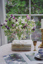 European style simple crystal vase glass plant living room flower arrangement gourmet still life photography (second store prop shop)