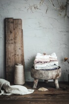 Food photography INS linen meal cloth Nordic minimalist napkin Japanese plaid cotton and linen (second store prop shop)