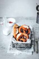 Retro old wrought iron handle square box ornaments still Life photo photography props (second store props shop)