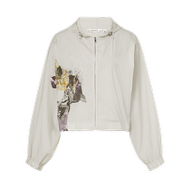 (Artist Inspiration) Masfiel 2024 Summer New Fashion Hooded Collar Casual Printed Jacket for Women