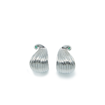 (Light gift series) Masfiel fashionable temperament three-dimensional curling texture styling silver earrings for women