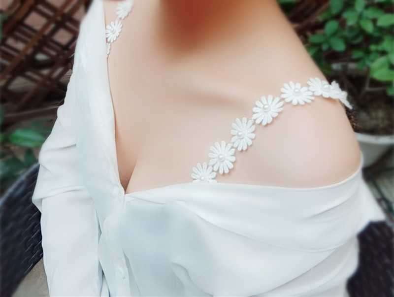 Hàn Quốc phiên bản của dây đeo vai sexy ngọc trai hoa ren vô hình với minh bạch không trượt dây đeo vai đồ lót dây đeo áo ngực