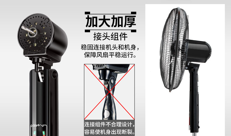 Quạt điện Dolly F19 màu màn hình điều khiển từ xa quạt sàn nhà lắc đầu Wuye đồng nguyên chất cấp động cơ hiệu quả năng lượng - Quạt điện quạt trần có đèn trang tri