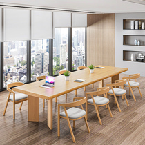 Solid Wood Conference Table Long Table Simple Modern Plate Table Meeting Room Table to Talk Table