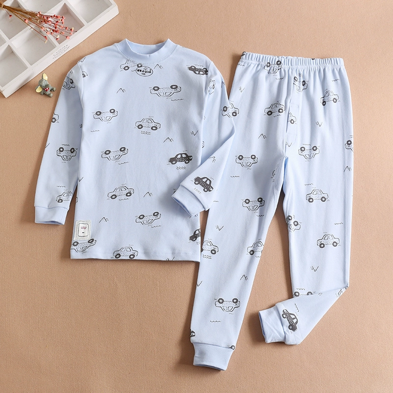 Junxiu cầu vồng nhỏ mùa đông đồ lót trẻ em bộ cotton cộng với tập quần mùa thu bé trai và bé gái cổ cao dòng quần shop quần áo trẻ em gần đây