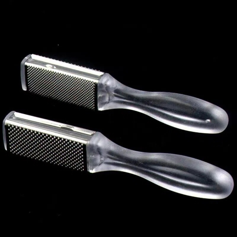 Wonder Pedi Double Sided Metal Foot File - Stainless Steel Callus Remover, Made In Germany (Manual, Black)