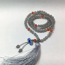 (Yu Jiaren) Hetian Jade Qinghai material soot smoke purple smoke purple smoke pearl chain multi-Circle Bracelet sweater chain South red accessories