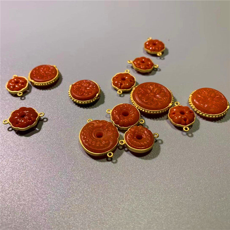 Jade Beauty Studio Nanhong 18k Gold Inlay Accessories Bracelet Necklace with Bead Pendant Wildcard