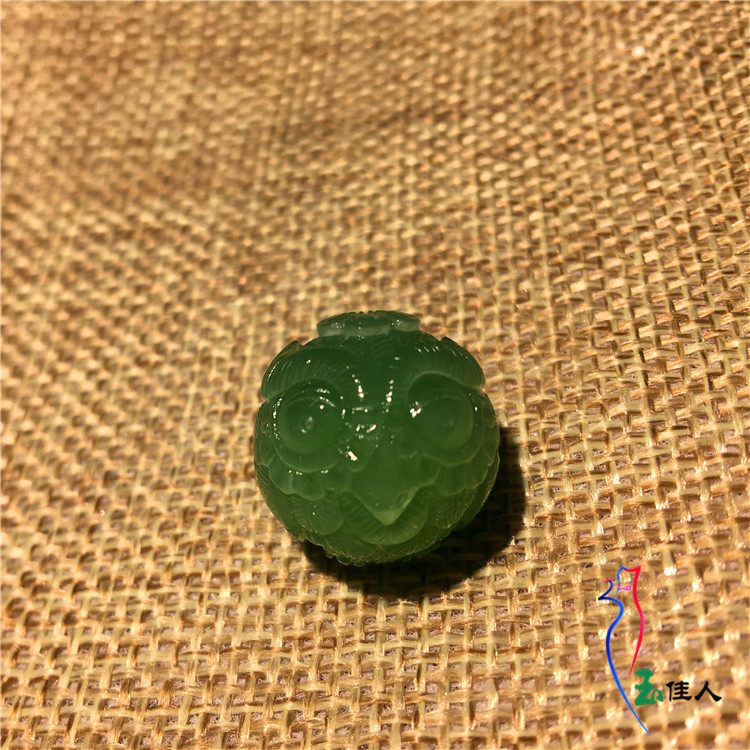 Jade Beauty Studio Hetian Jade Jasper Powder Green Cat's Eye Owl Bracelet Accessories Clavicle Chain Pendant