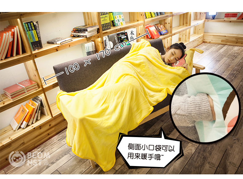 Phim hoạt hình Chick Napping Gối Gối Chăn kép Sử dụng Đệm Văn phòng Xe Sofa Gối Chăn Điều hòa gối tựa ghế văn phòng