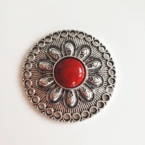 diy alloy retro accessories accessories national wind clothing headwear hat nail beads imitation ancient round flower sheet embellishment buckle