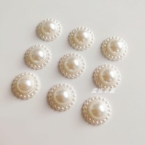 Imitation pearl patch DIY accessories Material decorations hands for handicraft white small flower round solid retro folk