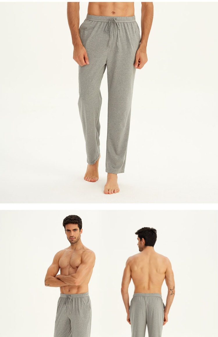 Shile Men Quần Pyjama Quần Quần Cotton Home Quần Nam Thin Cotton Loose Solid Màu Nam Cotton Thin Pyjama quần baggy nam