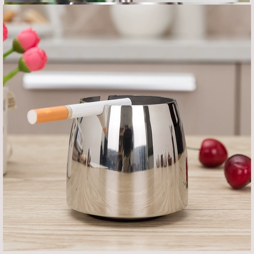 Анти -падающие интернет -кафе из нержавеющей стали пепельницы с толстой крышкой -воздухопроницаемые автомобильные батончики с сигаретной пепельной туалетом.