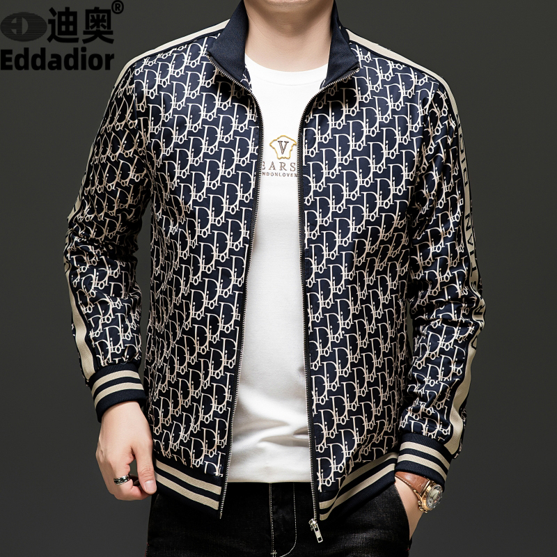 Dior's New Stand-Up Collar Jacket for Men, High-End Light Luxury Casual Letter-Printed Coat, Brand Genuine Short Top Dior's New Stand-Up Collar Jacket for Men, High-End Light Luxury Casual Letter-Printed Coat, Brand Genuine Short Top