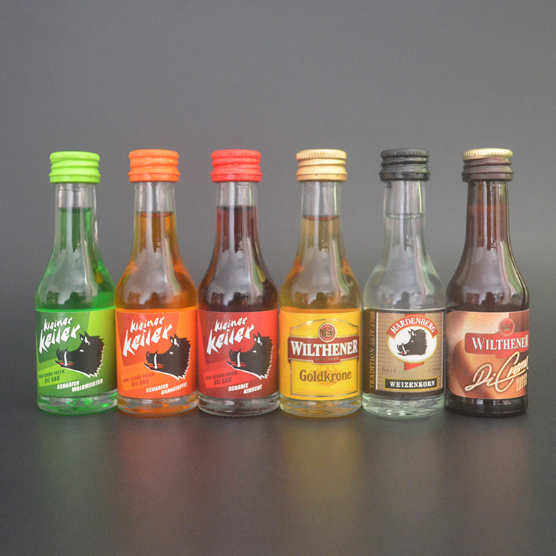 Foreign wine small wine version Keiler 20ml liqueur glass bottle combination 6 decorative collection