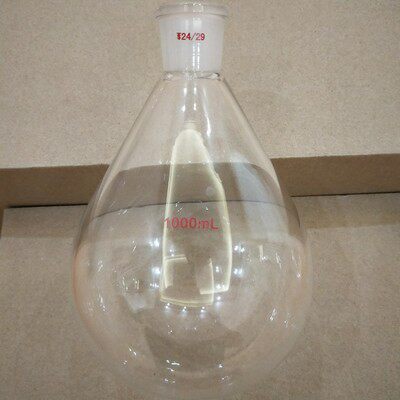Rotary steam bottle single-mouth glass eggplant-shaped flask round-bottom distillation flask reaction bottle evaporator with grinding mouth 50 500ml