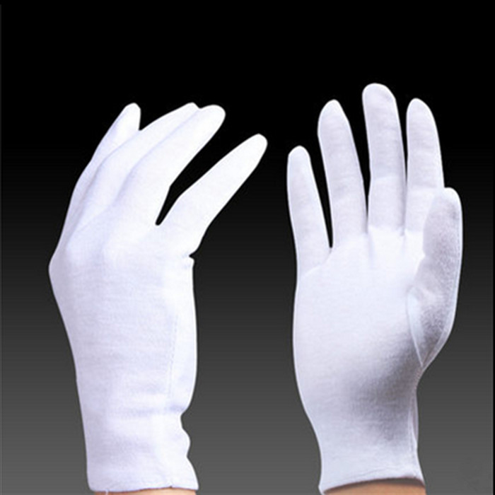 Lengthened white gloves Gift instrument All pure cotton work Reception Wenplay disc Pearl Parade Security Performance Lauprotect gloves