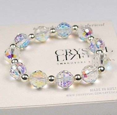 Austrian ນໍາເຂົ້າ crystal super flash ຮັກປາດຖະຫນາ stone bracelet ອົງປະກອບສາຍແຂນເງິນ sterling ແທ້