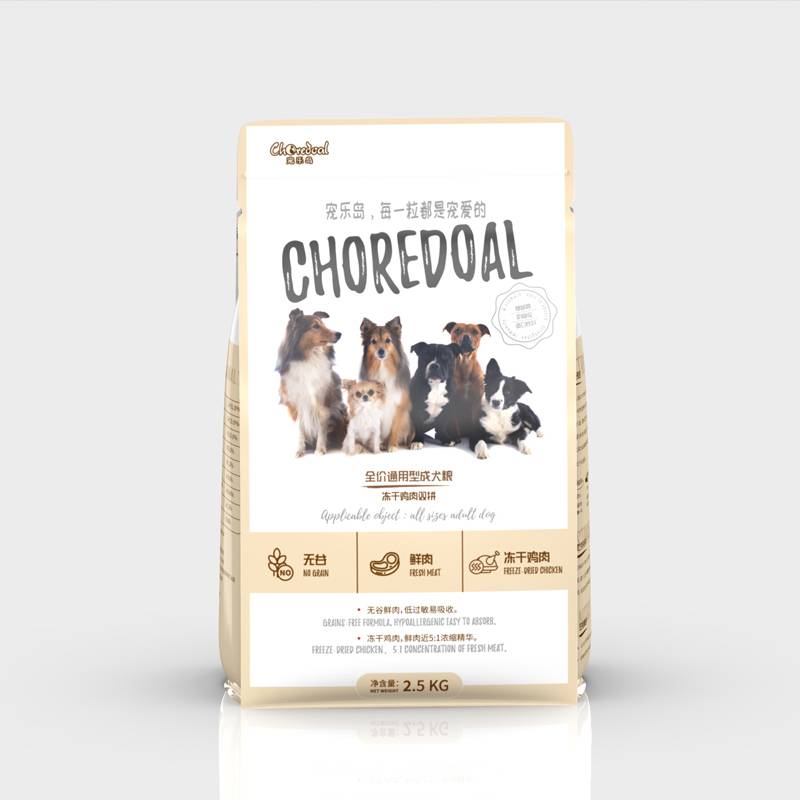 Choredoal宠乐岛 天然无谷成犬粮 50%鲜肉冻干鸡肉双拼狗粮2.5kg