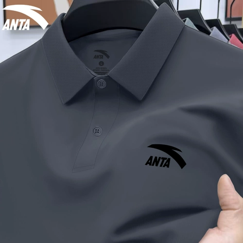 Футболка с коротким рукавом, шелковая футболка polo, свободный крой, для среднего возраста