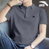 Футболка с коротким рукавом, шелковая футболка polo, свободный крой, для среднего возраста