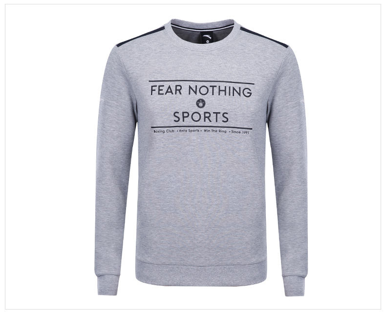 Anta nam áo len dài tay T-Shirt áo thun 2018 mùa xuân mới đơn giản vòng cổ ấm thể thao giản dị áo thu đông nữ đẹp 2020