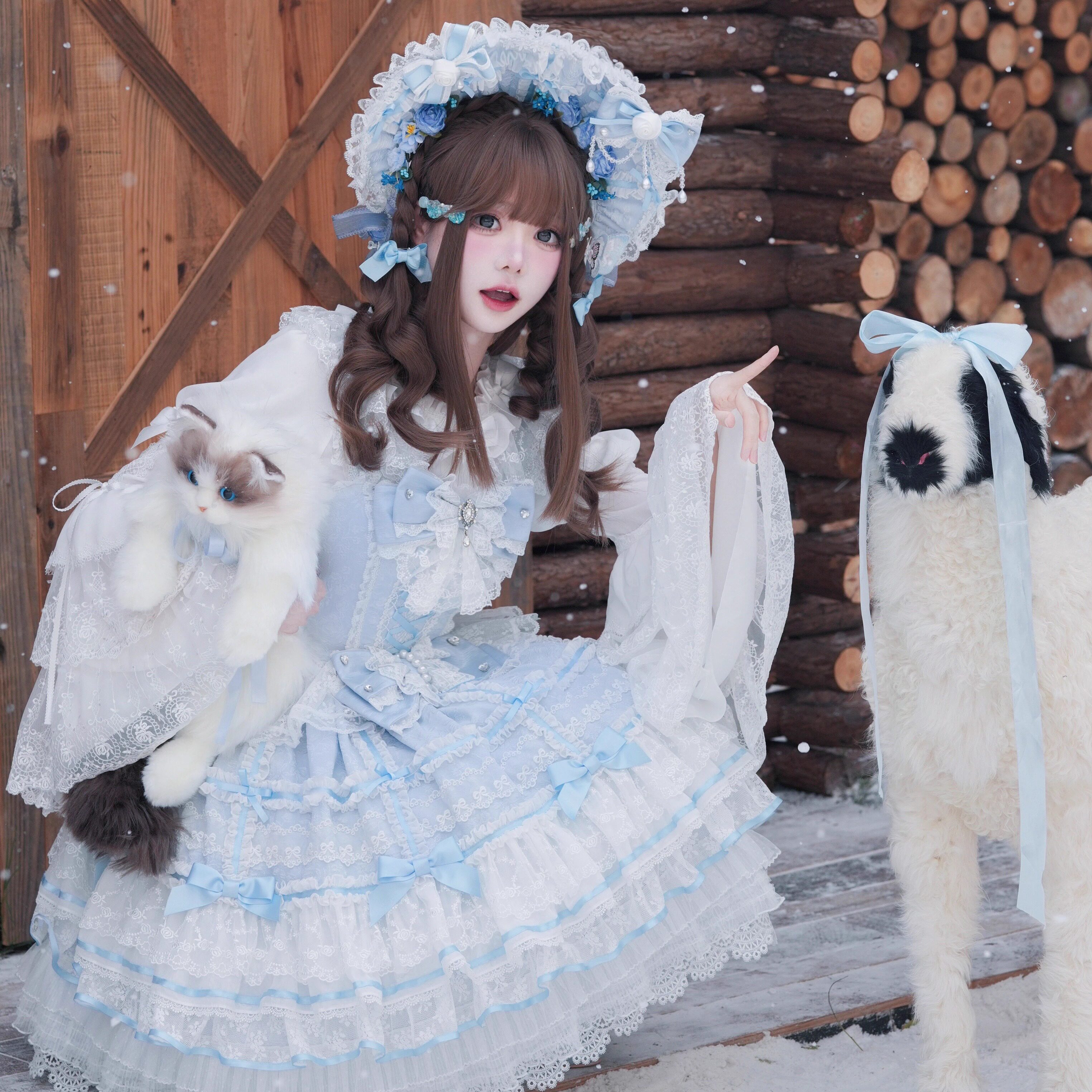 现货整理中!花筵LOLITA祈愿星纯色JSK,甜美元素全解锁,快来开启你的花嫁梦!🌟👗-lolita洛丽塔连衣裙-淘宝好物网