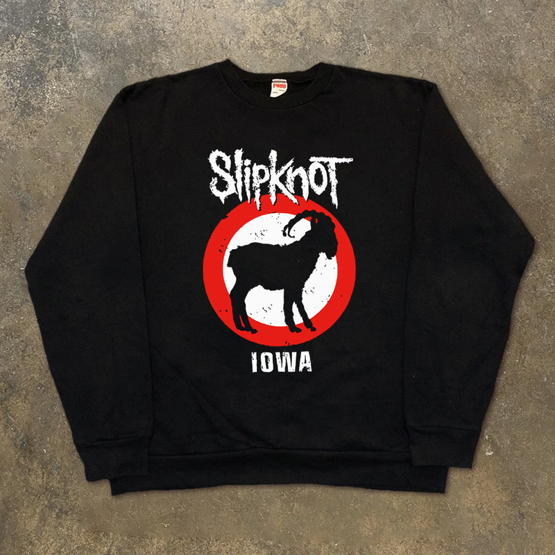 Slipknot Rock Heavy Metal Band Long-Sleeved Sweatshirt European and American Street Style Loose Fleece-Lined Crewneck Sweatshirt