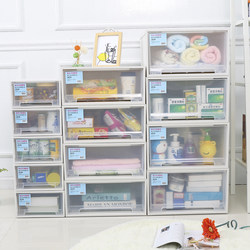 Storage Box Transparent Clothes Drawer-Type Storage Box Household Plastic Organizing Wardrobe Closet Storage Box Storage Cabinet