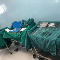 Hospital operating room dark green cloth beauty oral double eyelid plastic cotton double-layer square towel high temperature wash