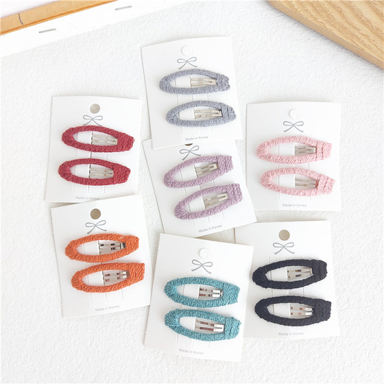 Korean version of the new yellow children's BB clip basic hair clip cute girl baby bangs hair clip hair accessories simple headwear