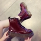 Giày cao cổ nữ Martin Mori 2019 cho học sinh mới Chelsea Bánh xốp gió Anh dày đáy giày có dây buộc nữ Giày cao gót ngắn - Giày ống