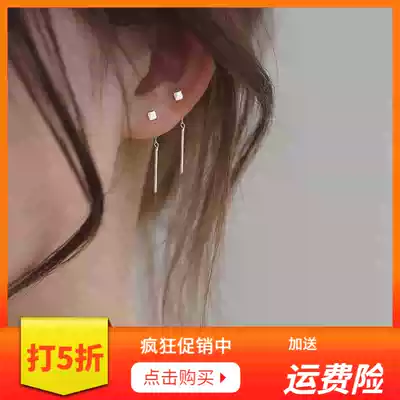 Sterling silver earrings women 2020 New Tide earrings temperament small ears refined cold wind earrings simple earrings