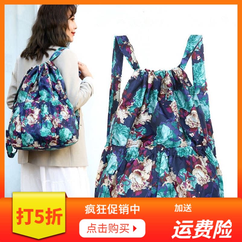 100 lap nylon bunches pocket double shoulder bag female outdoor sports bag mommy bag large capacity Shoulder Bag Light Travel Bag bag