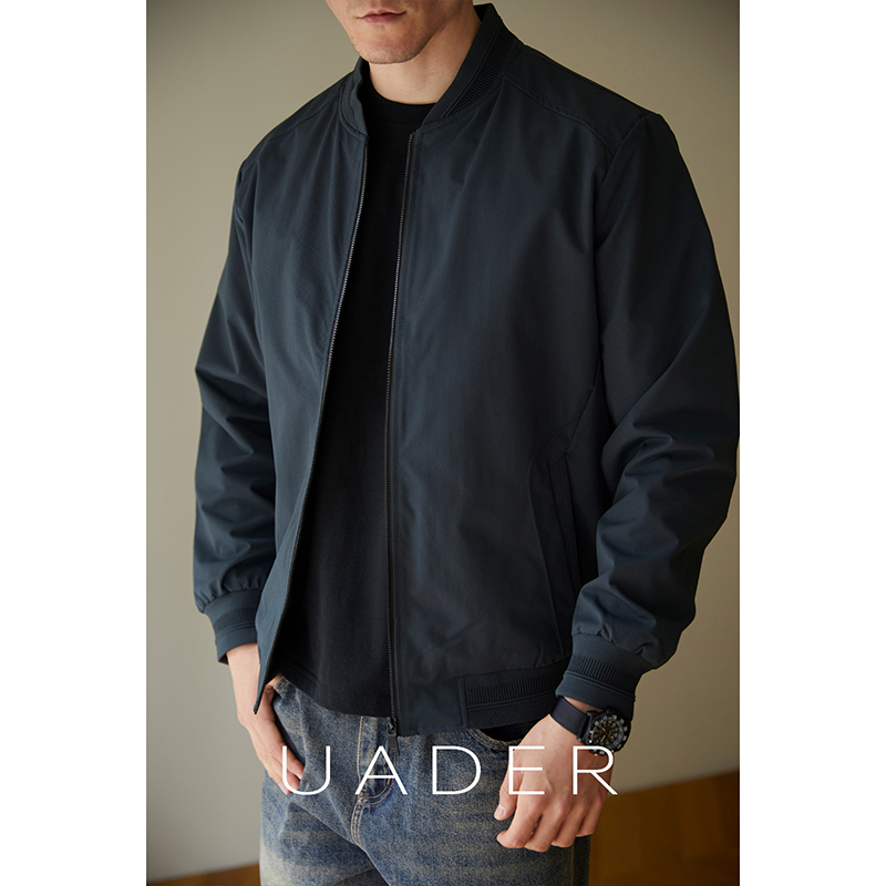 Uader Baseball Collar Jacket Men's 26 Spring and Autumn New American Casual Pilot Jacket Commuter Wrinkle-Resistant Uader Baseball Collar Jacket Men's 26 Spring and Autumn New American Casual Pilot Jacket Commuter Wrinkle-Resistant