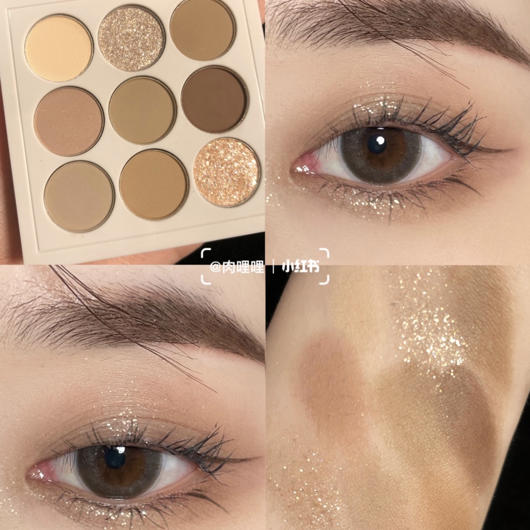 The Rushing Duck Price-performance King ~ Flortte Flower Loliah Nine Color Eye Shadow Disc Pearl Light and Matt Earth