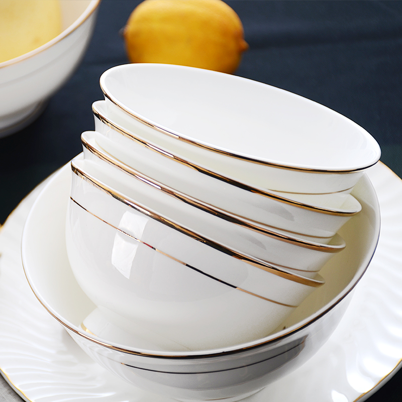 Up Phnom penh 6 anti hot ipads bowls 6 inches tall bowl household rainbow such use European jobs ceramic bowl western - style soup bowl