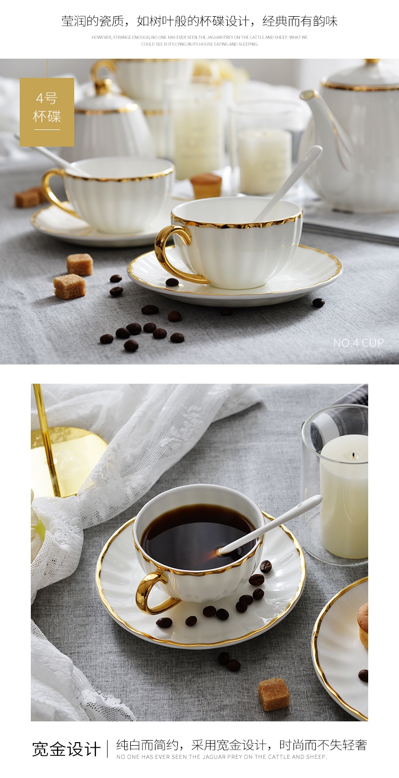 Ceramic coffee cup suit ipads China continental contracted up phnom penh coffee cup with cups and saucers afternoon tea tea logo shelf