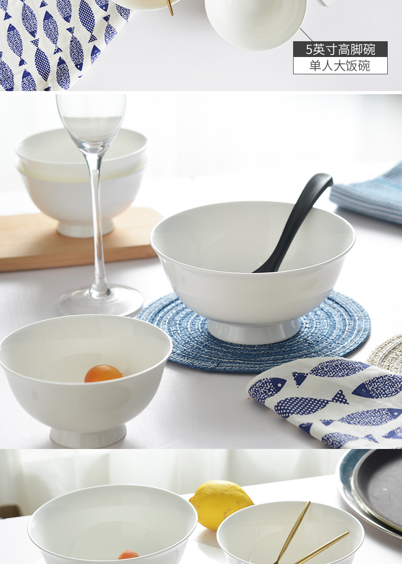 Bowls set four tangshan ceramic bowl bowl in ipads Bowls bowl five inches tall Bowls bowl of microwave oven